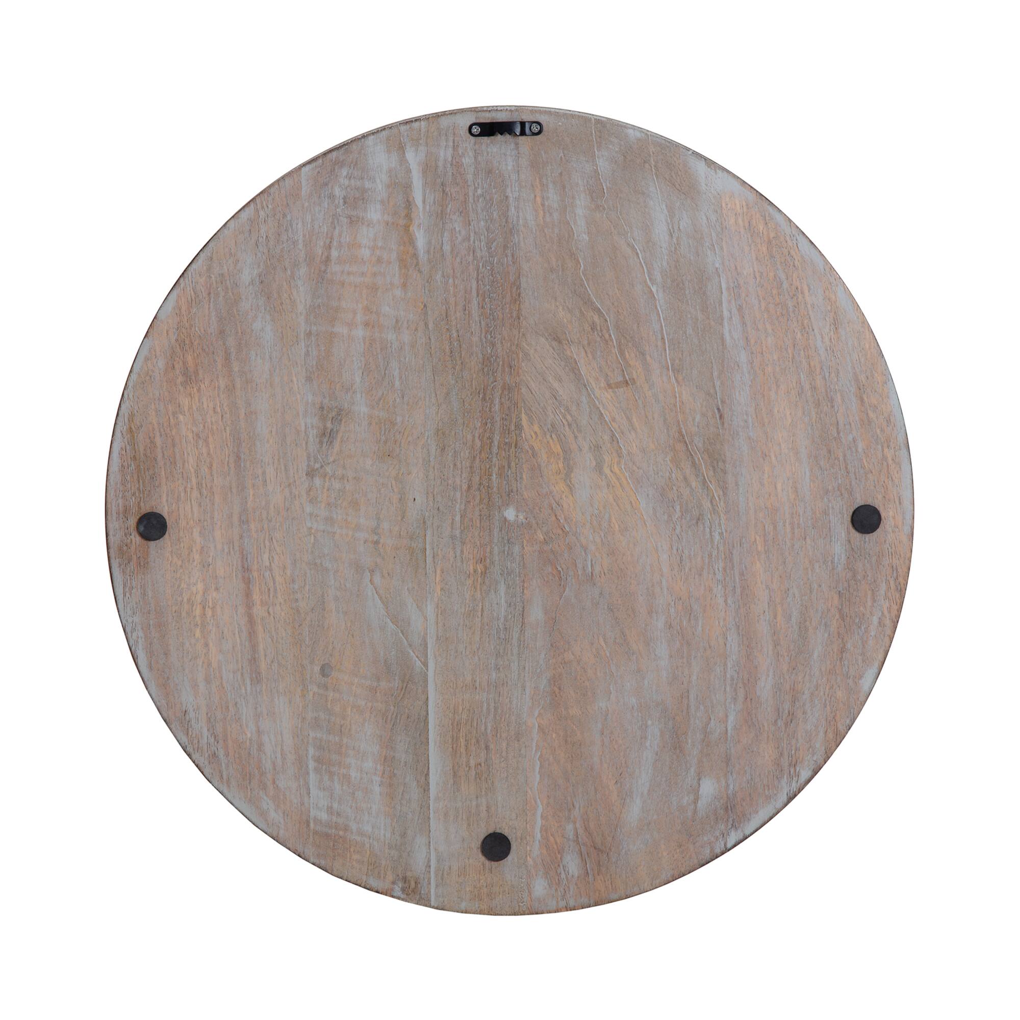 Habitat Robia 20" Distressed Gray Carved Wood Wall Art